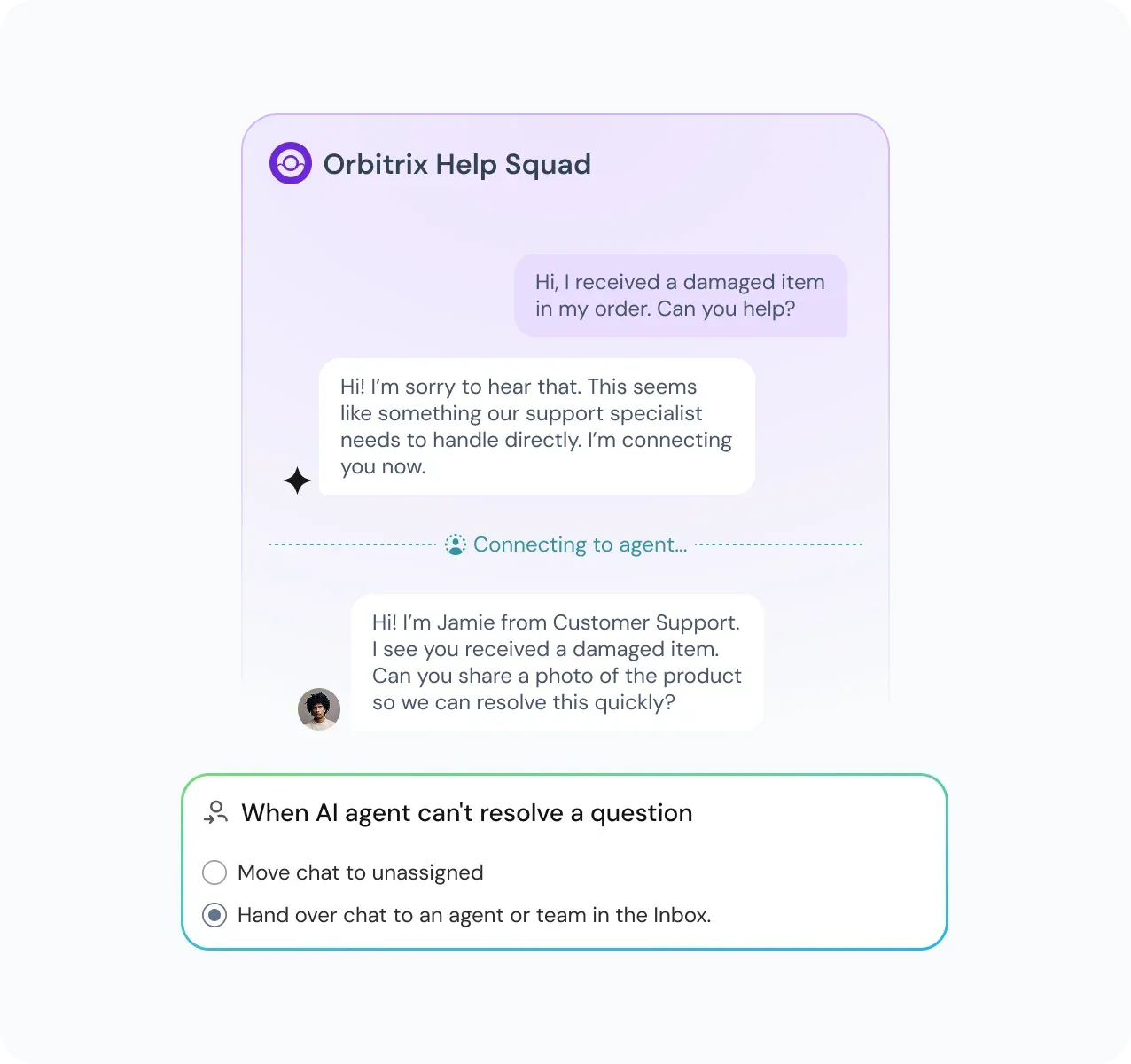 product-page-ai-agent-highlight-handoff-rules