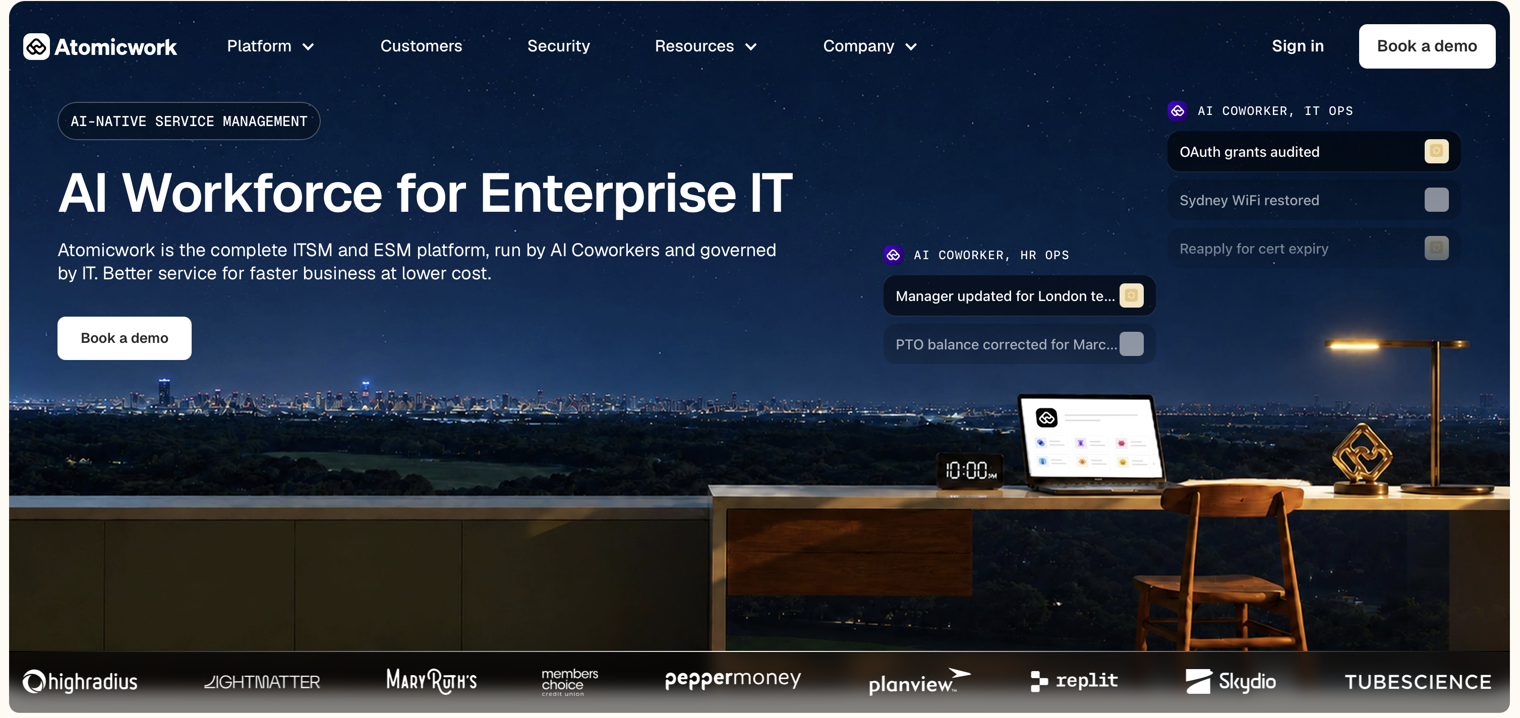 Atomicwork-homepage