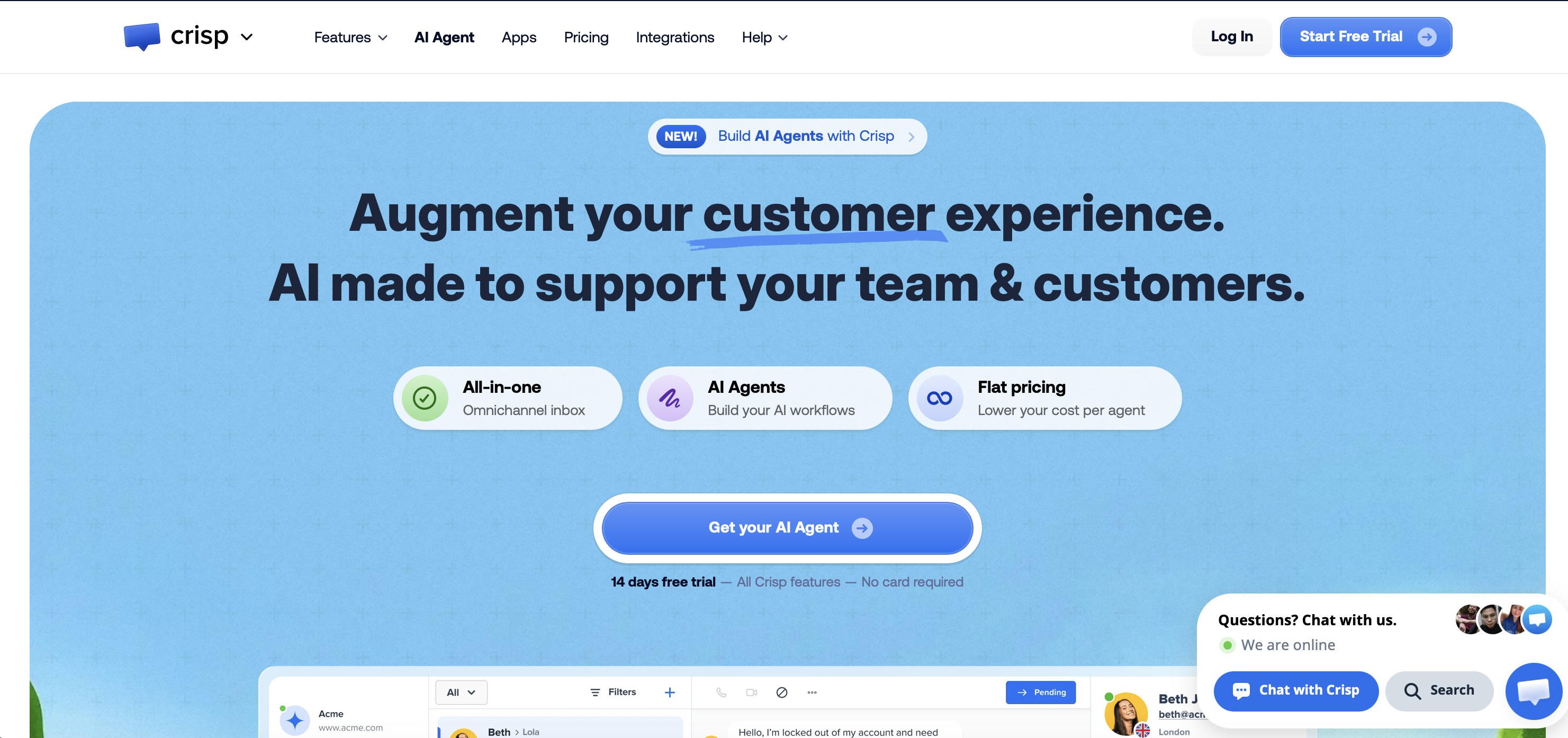 crisp-homepage-as-chatbase-competitor